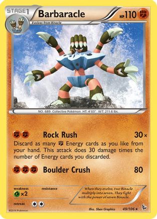 Barbaracle (49/106) [XY: Flashfire] Pokemon Single Pokémon