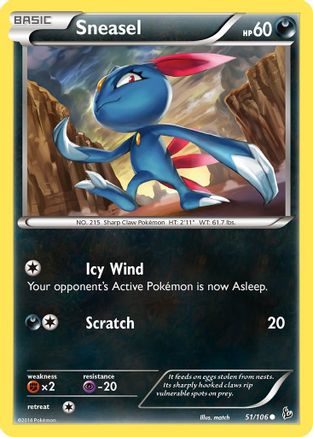 Sneasel (51/106) [XY: Flashfire] Pokemon Single Pokémon