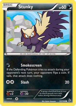 Stunky (53/106) Reverse Holofoil [XY: Flashfire] Pokemon Single Pokémon
