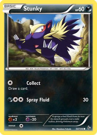 Stunky (54/106) Reverse Holofoil [XY: Flashfire] Pokemon Single Pokémon