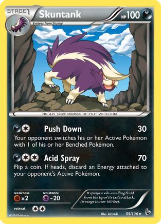 Skuntank (55/106) Reverse Holofoil [XY: Flashfire] Pokemon Single Pokémon
