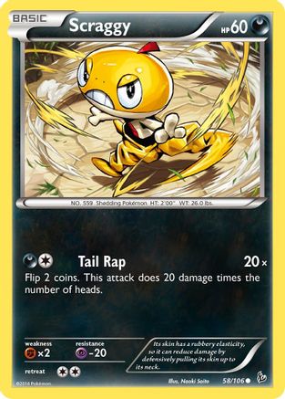 Scraggy (58/106) [XY: Flashfire] Pokemon Single Pokémon