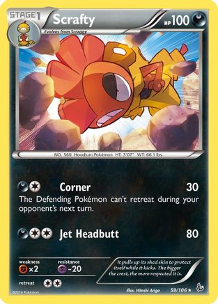 Scrafty (59/106) [XY: Flashfire] Pokemon Single Pokémon