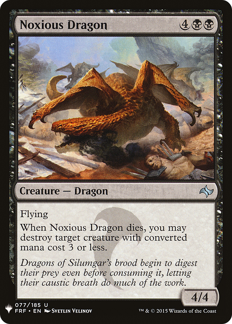Noxious Dragon (LIST-FRF-77) [Mystery Booster] The List MTG Single Wizards of the Coast