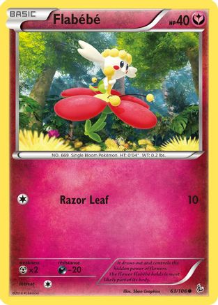 Flabebe (63/106) Reverse Holofoil [XY: Flashfire] Pokemon Single Pokémon