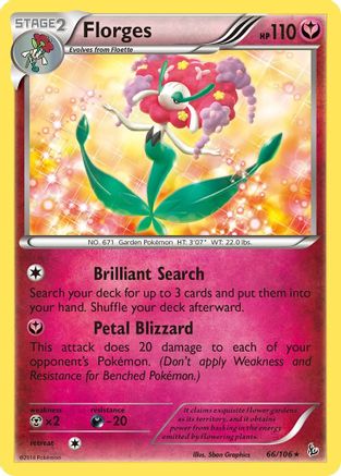 Florges (66/106) Reverse Holofoil [XY: Flashfire] Pokemon Single Pokémon