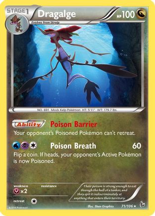 Dragalge (71/106) Reverse Holofoil [XY: Flashfire] Pokemon Single Pokémon