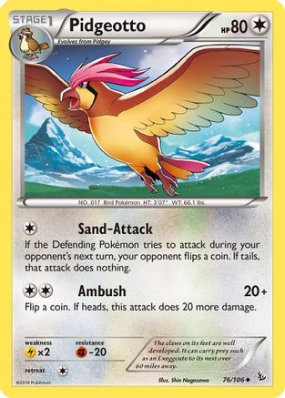 Pidgeotto (76/106) [XY: Flashfire] Pokemon Single Pokémon