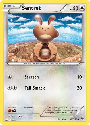 Sentret (81/106) [XY: Flashfire] Pokemon Single Pokémon