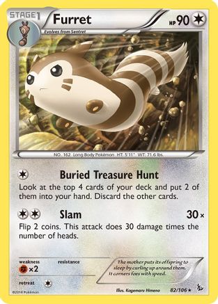 Furret (82/106) [XY: Flashfire] Pokemon Single Pokémon