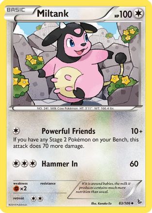 Miltank (83/106) [XY: Flashfire] Pokemon Single Pokémon