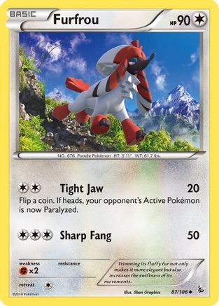 Furfrou (87/106) - [XY: Flashfire] Pokemon Single Pokémon