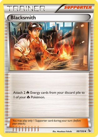 Blacksmith (88/106) Reverse Holofoil [XY: Flashfire] Pokemon Single Pokémon