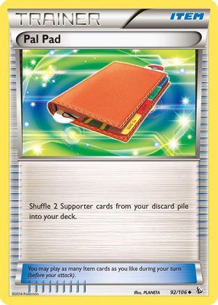 Pal Pad (92/106) Reverse Holofoil [XY: Flashfire] Pokemon Single Pokémon