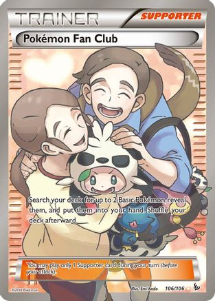 Pokemon Fan Club (106 Full Art) 106/106 Holofoil [XY: Flashfire] Pokemon Single Pokémon