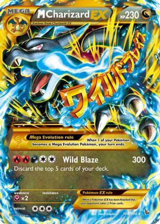 M Charizard EX (X) (Secret) 108/106 Holofoil [XY: Flashfire] Pokemon Single Pokémon