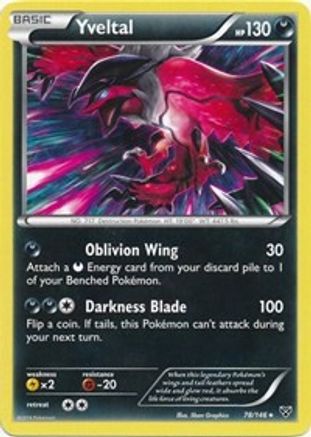 Yveltal - 78/146 (Cracked Ice Holo) () Holofoil [Misc: Deck Exclusives] Pokemon Single Pokémon