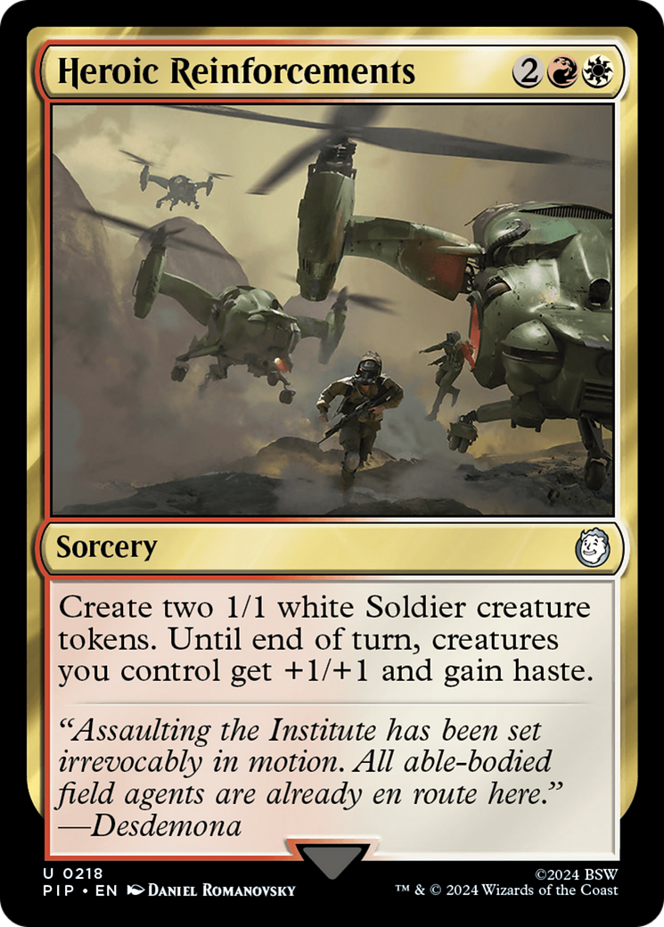 Heroic Reinforcements (PIP-218) [Fallout] MTG Single Wizards of the Coast