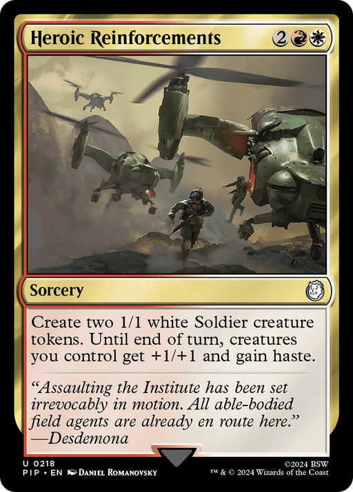 Heroic Reinforcements (PIP-218) [Fallout] MTG Single Wizards of the Coast