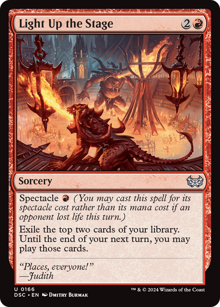 Light Up the Stage (DSC-166) [Duskmourn: House of Horror Commander] MTG Single Wizards of the Coast