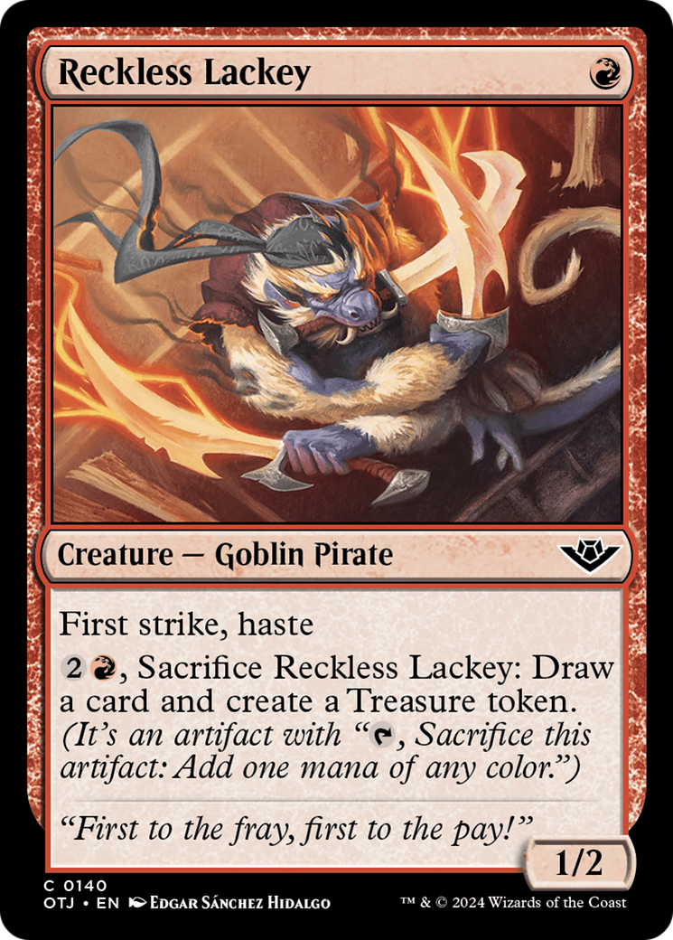 Reckless Lackey (OTJ-140) [Outlaws of Thunder Junction] Foil MTG Single Wizards of the Coast