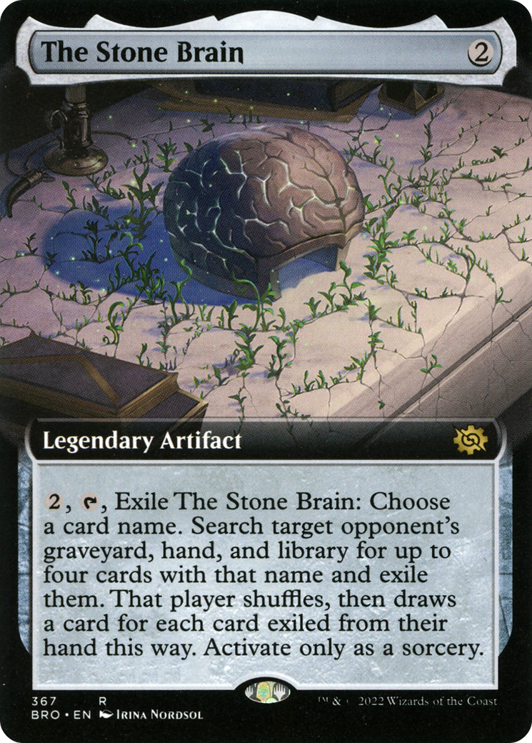 The Stone Brain (BRO-367) [The Brothers' War] (Extended Art) MTG Single Wizards of the Coast