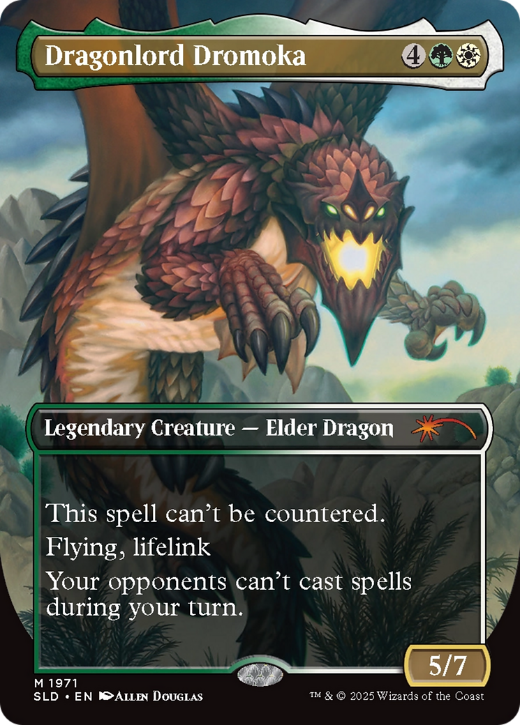 Dragonlord Dromoka (SLD-1971) [Secret Lair] Drop (Borderless) MTG Single Wizards of the Coast