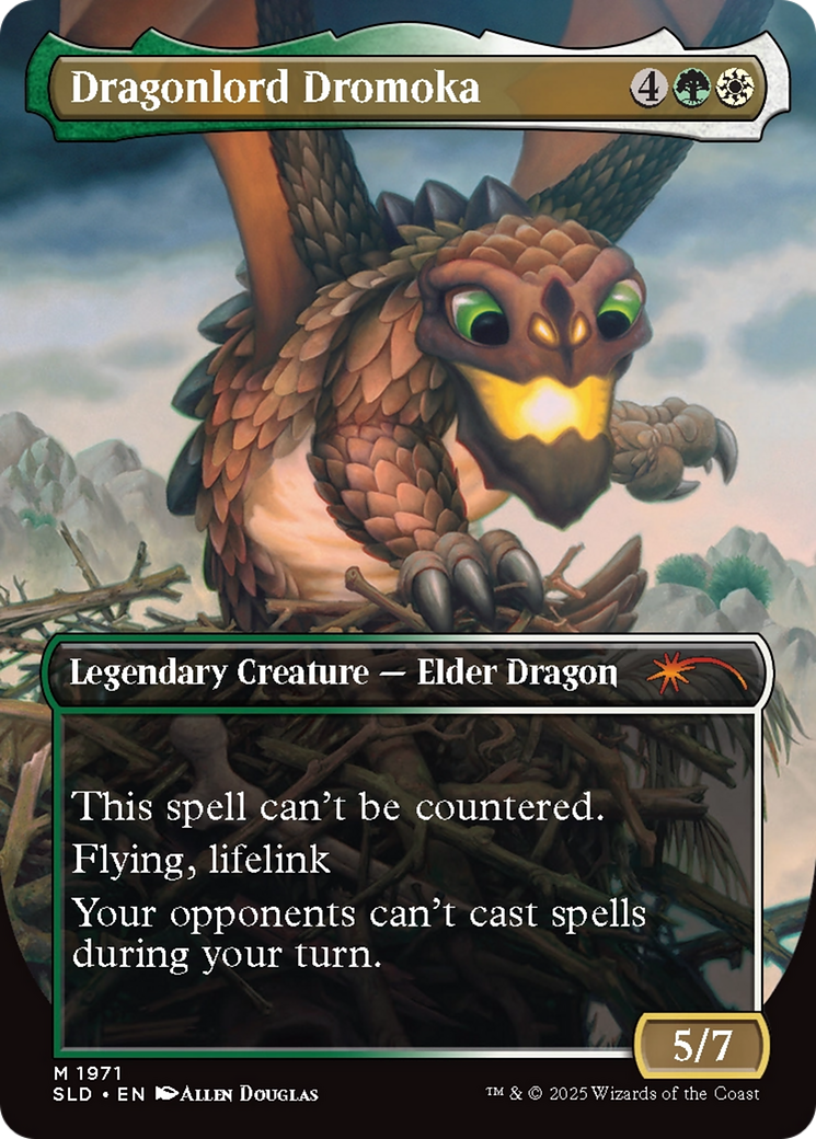 Dragonlord Dromoka (SLD-1971) [Secret Lair] Drop (Borderless) MTG Single Wizards of the Coast