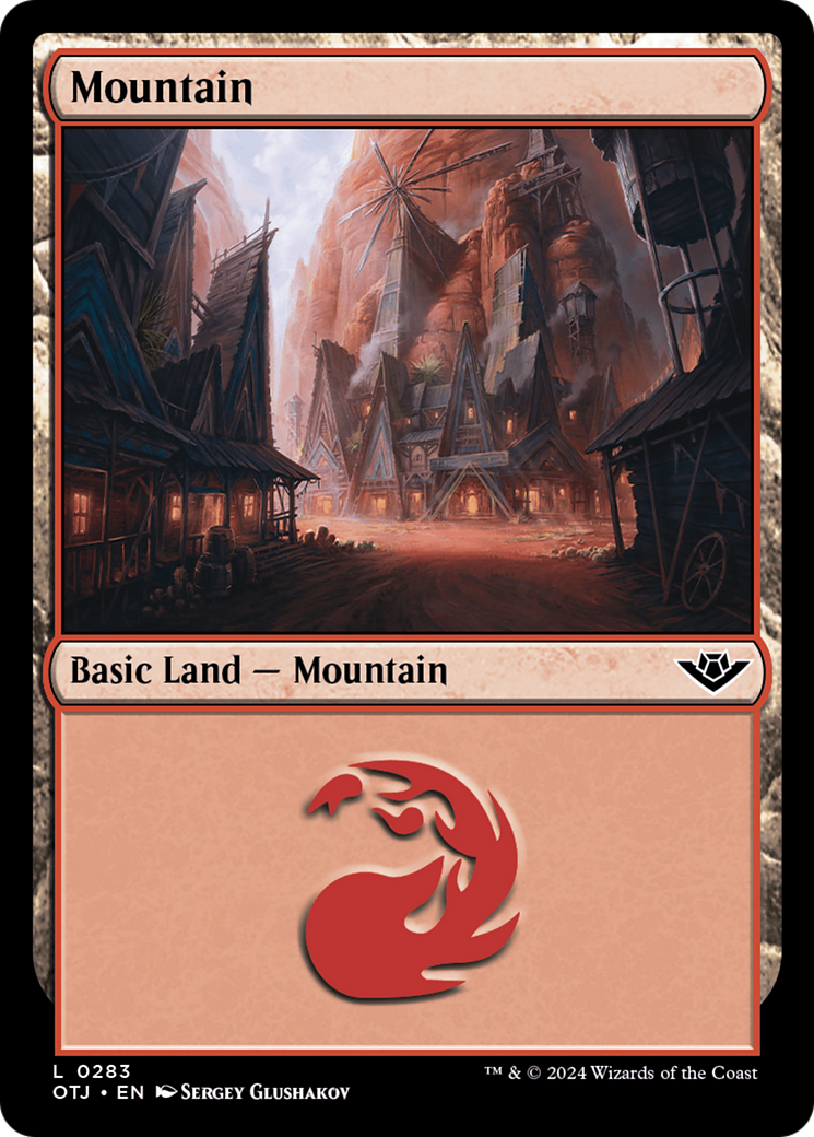 Mountain (0283) (OTJ-283) [Outlaws of Thunder Junction] Foil MTG Single Wizards of the Coast