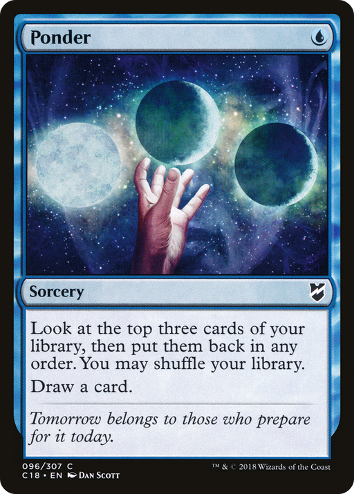 Ponder (C18-096) [Commander 2018] MTG Single Wizards of the Coast