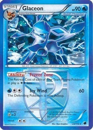 Glaceon - 23/116 (BW Plasma Freeze) Holofoil [Misc: Deck Exclusives] Pokemon Single Pokémon