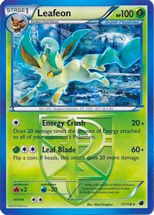 Leafeon - 11/116 (BW Plasma Freeze) () Holofoil [Misc: Deck Exclusives] Pokemon Single Pokémon