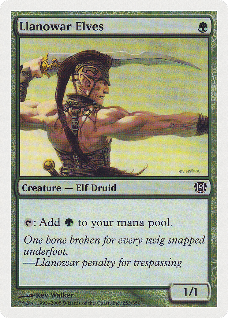 Llanowar Elves (9ED-253) [Ninth Edition] MTG Single Wizards of the Coast