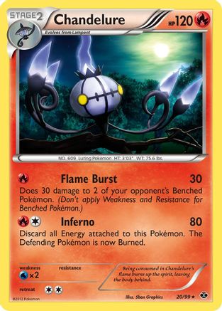 Chandelure (20/99) Reverse Holofoil [BW: Next Destinies] Pokemon Single Pokémon