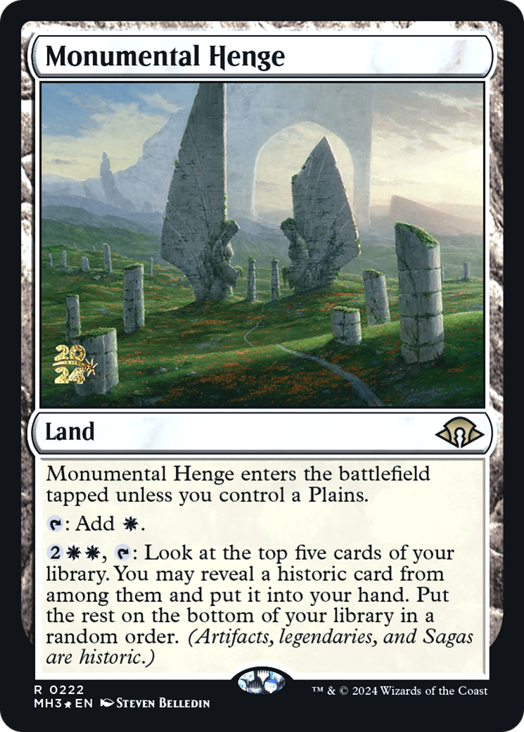Monumental Henge (PRE-222) [Modern Horizons 3 Promos] Foil MTG Single Wizards of the Coast