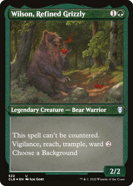 Wilson, Refined Grizzly (Foil Etched) (CLB-522) [Commander Legends: Battle for Baldur's Gate] Foil MTG Single Wizards of the Coast