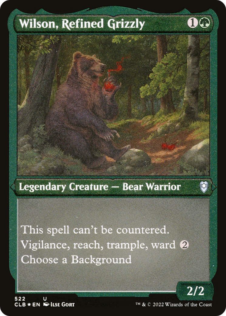 Wilson, Refined Grizzly (CLB-522) [Commander Legends: Battle for Baldur's Gate] Foil MTG Single Wizards of the Coast