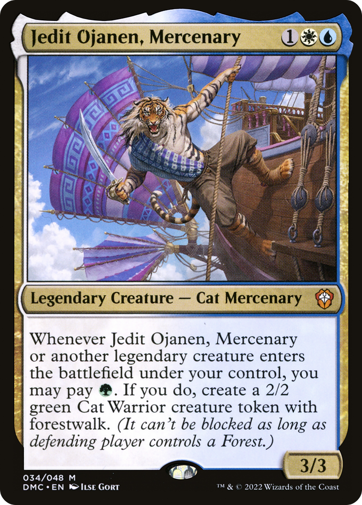 Jedit Ojanen, Mercenary (DMC-034) [Dominaria United Commander] Foil MTG Single Wizards of the Coast