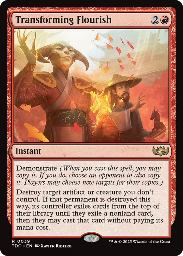 Transforming Flourish (TDC-039) [Commander: Tarkir: Dragonstorm] MTG Single Wizards of the Coast