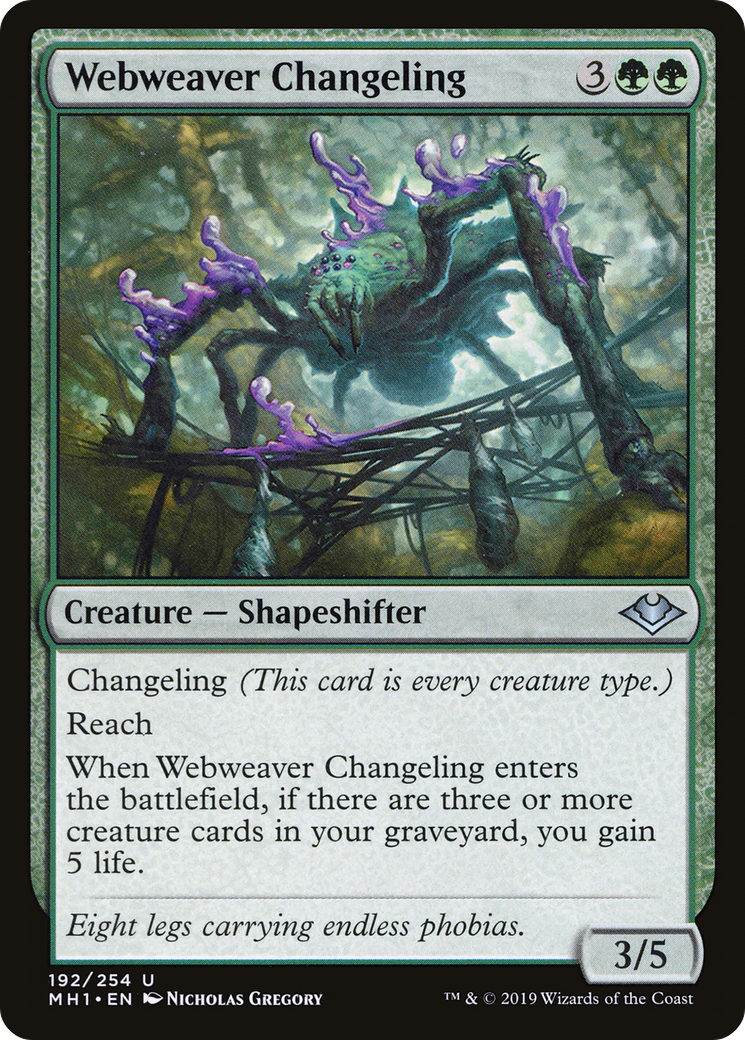 Webweaver Changeling (MH1-192) [Modern Horizons] MTG Single Modern Horizons