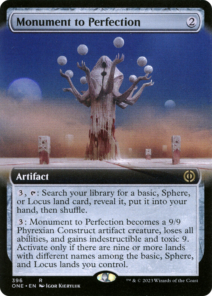 Monument to Perfection (ONE-396) [Phyrexia: All Will Be One] (Extended Art) Foil MTG Single Wizards of the Coast
