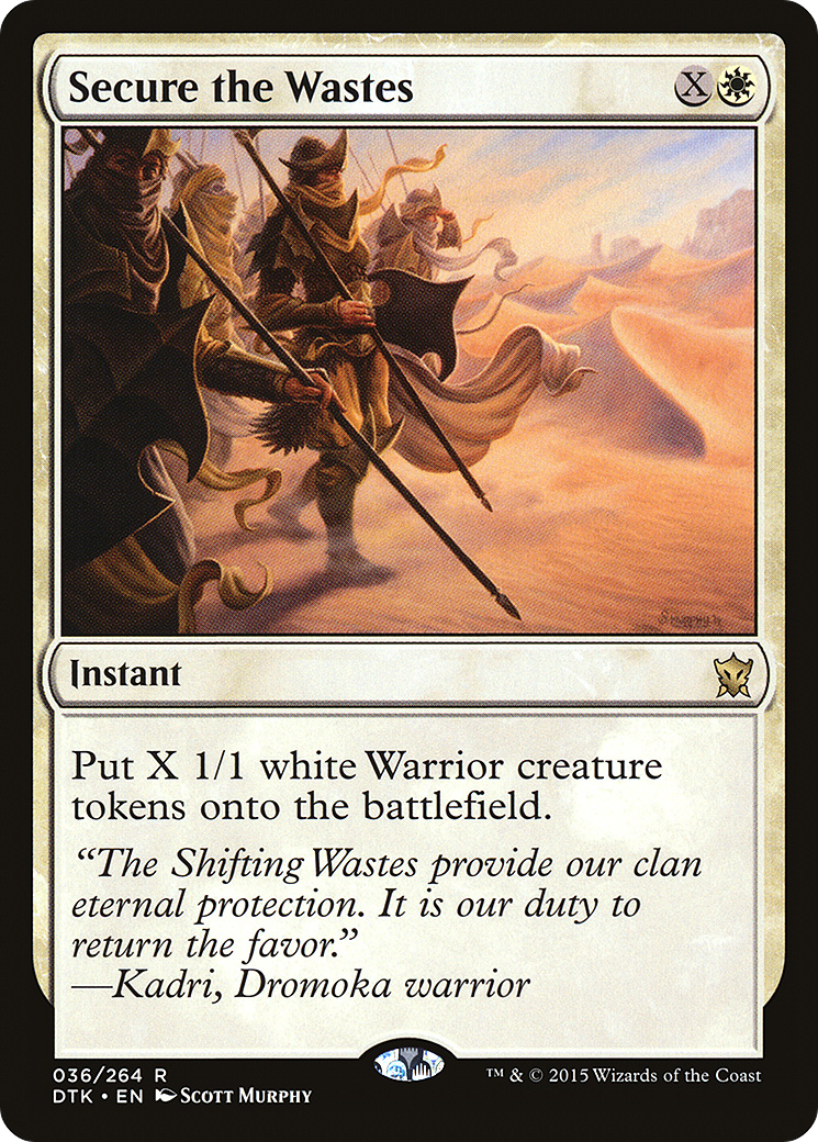 Secure the Wastes (DTK-036) [Dragons of Tarkir] MTG Single Wizards of the Coast