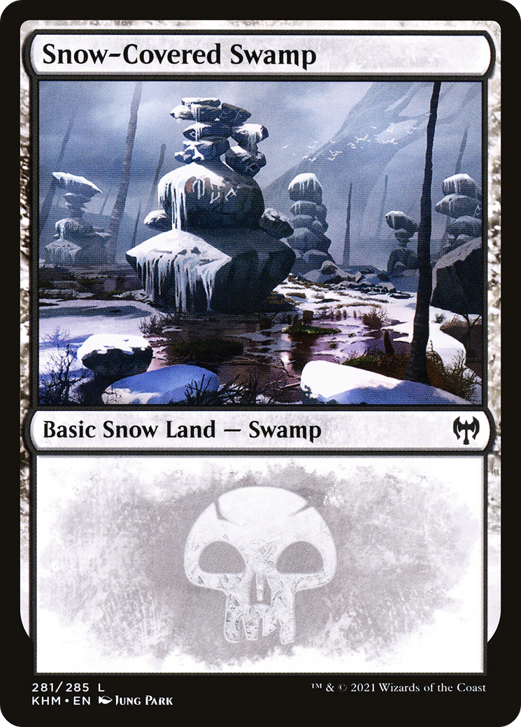 Snow-Covered Swamp (KHM-281) [Kaldheim] MTG Single Wizards of the Coast