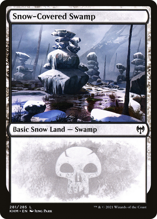 Snow-Covered Swamp (KHM-281) [Kaldheim] MTG Single Wizards of the Coast