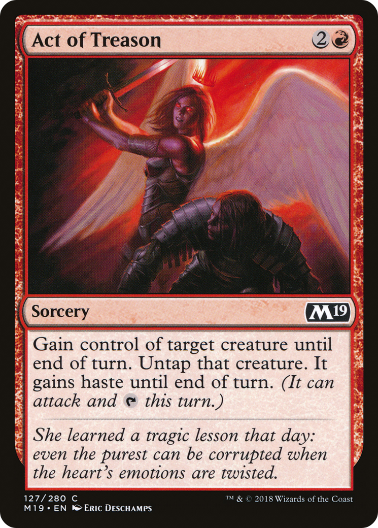 Act of Treason (M19-127) [Core Set 2019] Foil MTG Single Wizards of the Coast