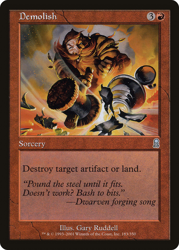 Demolish (ODY-183) [Odyssey] Foil MTG Single Wizards of the Coast