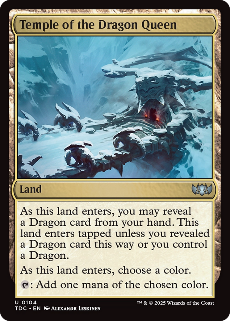 Temple of the Dragon Queen (TDC-104) [Commander: Tarkir: Dragonstorm] MTG Single Wizards of the Coast