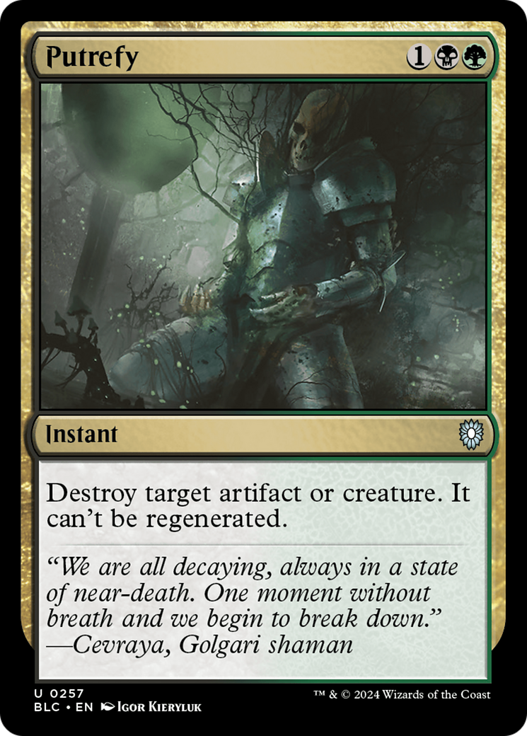 Putrefy (BLC-257) [Bloomburrow Commander] MTG Single Wizards of the Coast