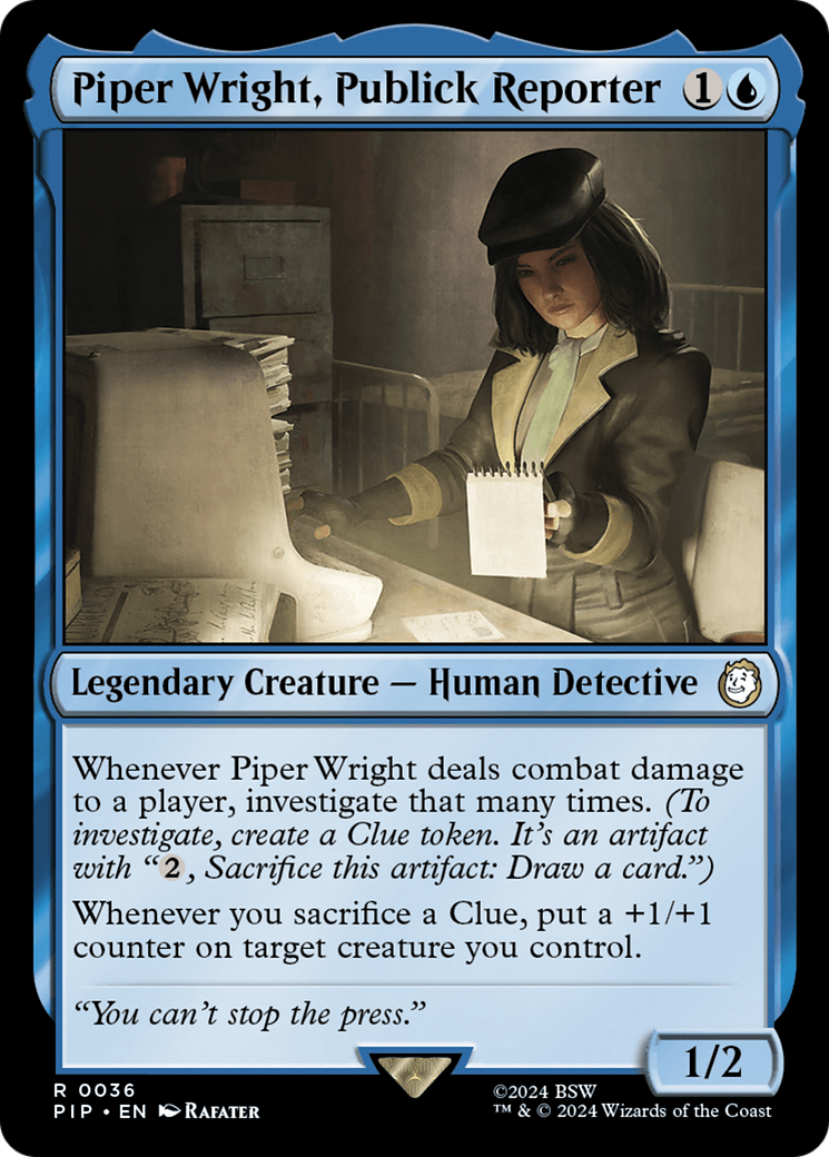 Piper Wright, Publick Reporter (PIP-036) [Fallout] MTG Single Wizards of the Coast