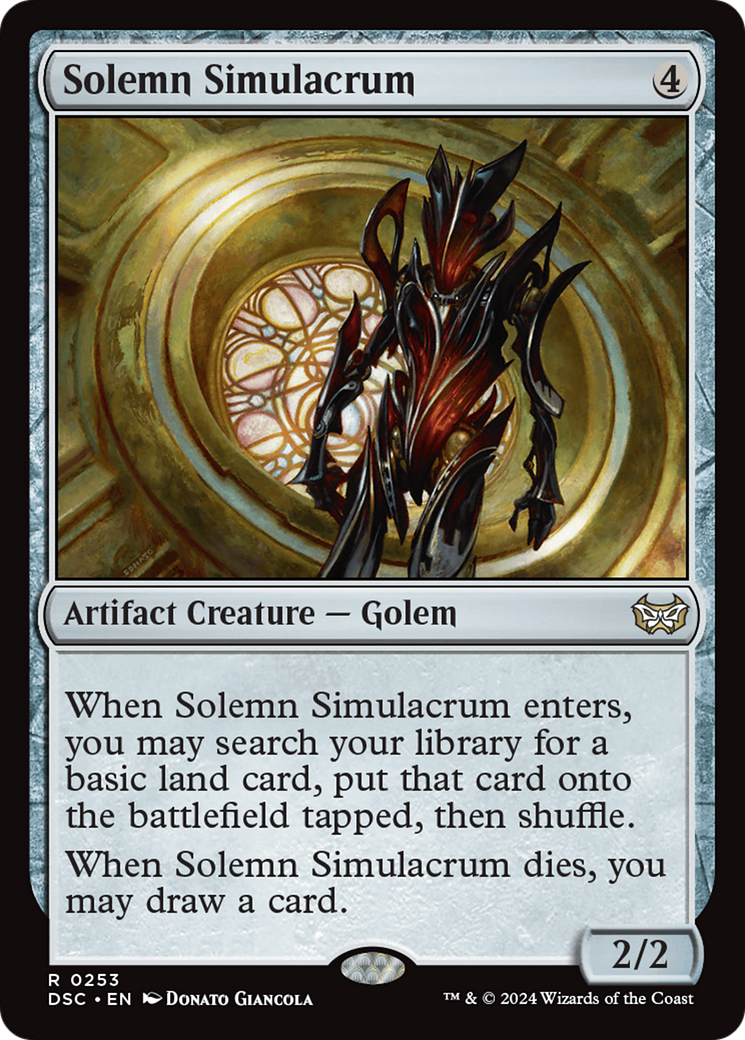 Solemn Simulacrum (DSC-253) [Duskmourn: House of Horror Commander] MTG Single Wizards of the Coast